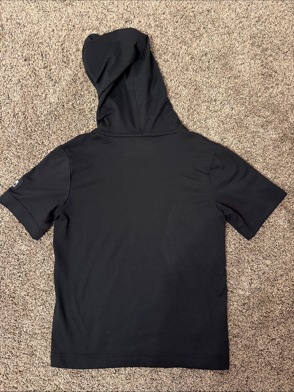 Abercrombie Kids Black Short-Sleeve Hoodie with Kangaroo Pocket - Picture 4 of 4